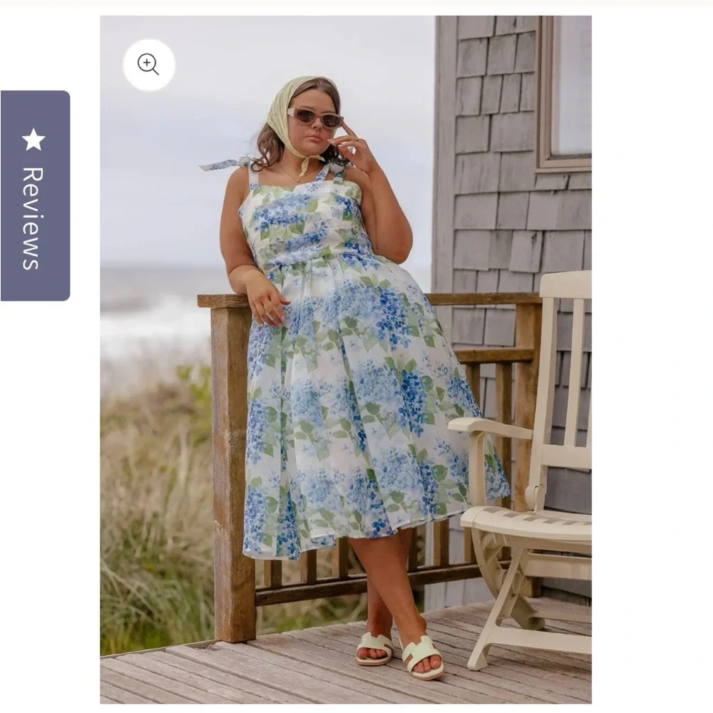 JessaKae Blue Hydrangea Nellie Dress - Picture 2 of 11